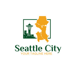 Obraz premium seattle city logo designs
