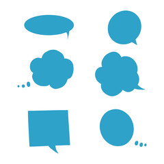 set of speech bubbles