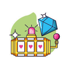 slots machine casino game with diamond