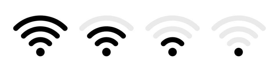 Wifi icon vector. Wifi signal icon, wireless symbol.