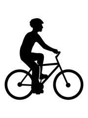 Fototapeta na wymiar fahrrad fahren silhouette fahrradfahrer schnell radeln ausflug radtour fahrradtour tour fahrradhelm helm fahrer cool design biker clipart