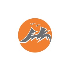 M Letter Mountain Logo