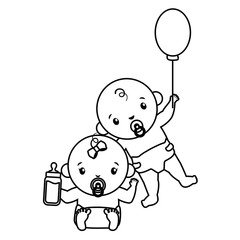 babies boy and girl baby shower