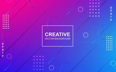 Colorful geometric background with Fluid shapes composition. Modern and minimal layout design template for use element poster, wallpaper, flyer, magazine, journal