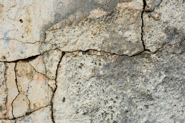 Texture of a concrete wall with cracks and scratches which can be used as a background