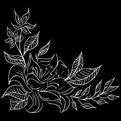 Summer tropical leaf. Floral botanical flower. Hand drawn vector illustration. Tropical leaf palm icon