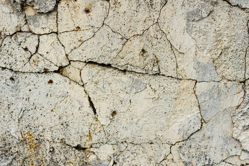 Texture of a concrete wall with cracks and scratches which can be used as a background