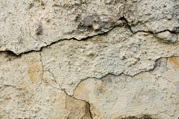 Texture of a concrete wall with cracks and scratches which can be used as a background
