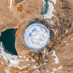 The landscape of the high point of the mountain is over two thousand kilometers above the ground...