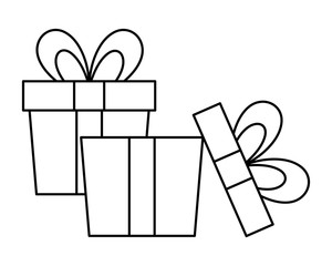 gifts boxes presents icons