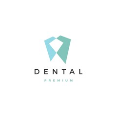 geometric dental logo vector icon illustration