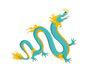 Obraz premium chinese dragon animal isolated icon