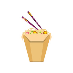 spaghetti in box container chinese food icon