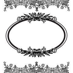 Feature on beautiful wallpaper, with drawing flower and leaf. Vector