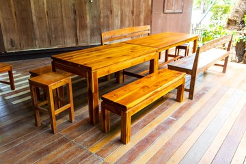 Wooden table in Thailand ,