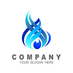 Logo vector flame fire design luxury logo, icon shape illustration, line fire logo template