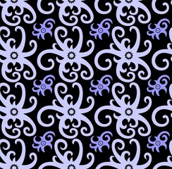 traditional seamless pattern of batik.Stylish fabric print geometric vector design. Creative textile background for fashion or cloth. borneo style.Tribal ethnic vector texture