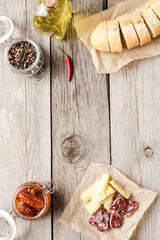 Food background in Italian style