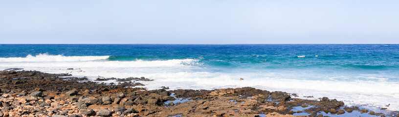 Panorama of the Spanish island of Fuerteventura.