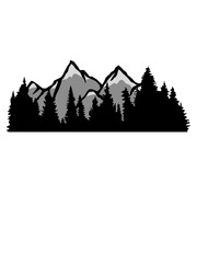 berge hügel wald bergig ausflug urlaub ferien nadelwald tannenbaum winter schnee alpen schwarzwald clipart design cool schön heimat liebe bergsteigen wandern