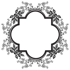 Vintage floral banners, cute flower frame. Vector