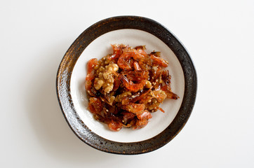 海老とクルミの佃煮