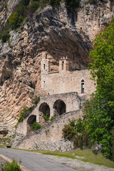 Fototapeta premium Cottanello (Rieti, Italy) - A very small and charming medieval village with stone hermitage on the Rieti hills, Sabina area, Lazio region, central Italy.