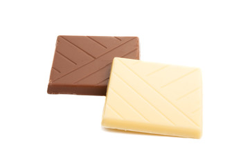 white, milk and black chocolate