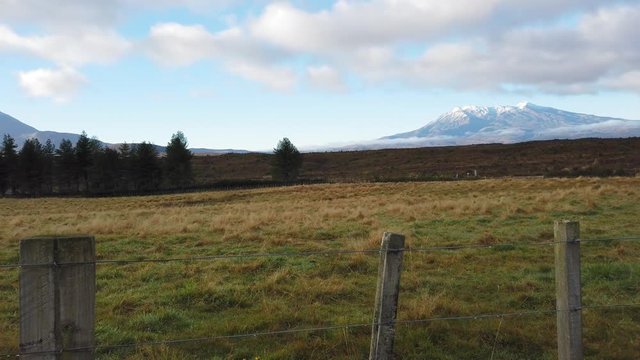 A sweeping view of Mt. Ruapehu, central plateau, New Zealand