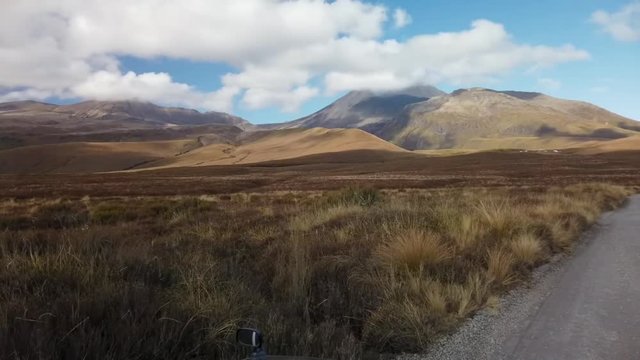 Time-lapse of clouds passing over Mt. Ngauruhoe, tongariro, New Zealand