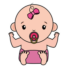 cute little baby girl character