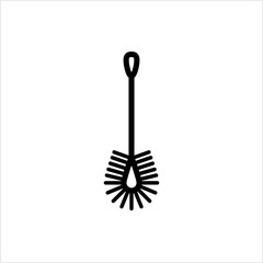 Toilet Brush Icon, Toilet Cleaning Brush