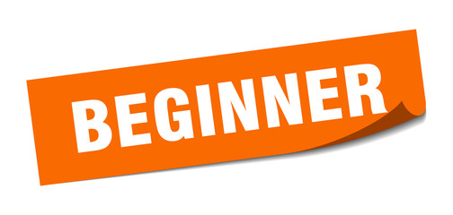 beginner sticker. beginner square isolated sign. beginner