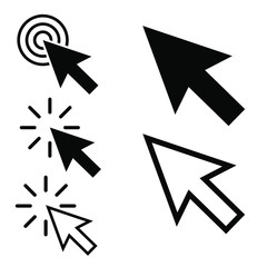 Modern cursor icons vector set. Cursor symbol illustration.