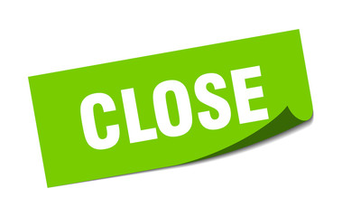close sticker. close square isolated sign. close
