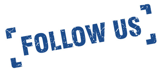 follow us stamp. follow us square grunge sign. follow us