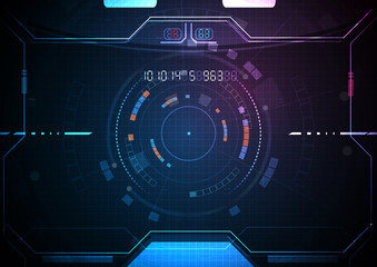 Blue Pink Game Interface Digital