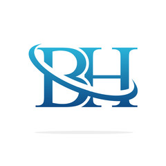 BH Creative logo design vector art