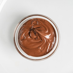 chocolate sauce in the bowl