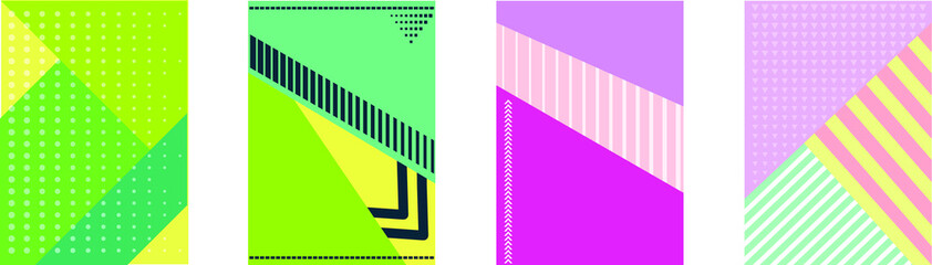set of colorful banners