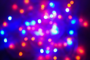 Abstract multicolored light.Christmas concept. Bokeh lights background.