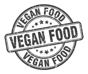 vegan food stamp. vegan food round grunge sign. vegan food