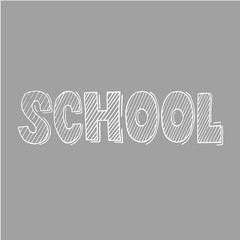 School  lettering composition  of poster and banner  for retail marketing promotion and education related. Hand drawing vector illustration.