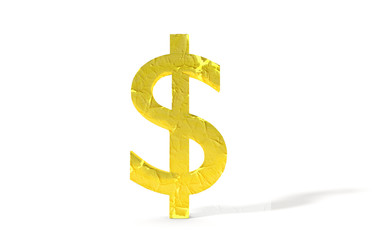3d dollar currency symbol