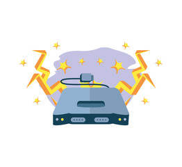 Naklejka premium retro video game console icon