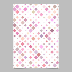 Pink abstract rounded square pattern background poster template - vector design