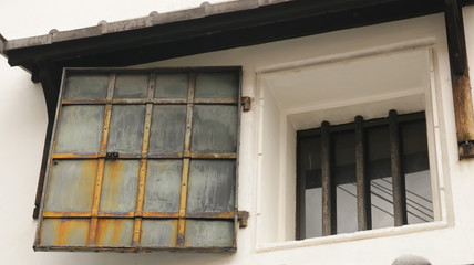 windows of an old house