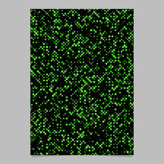 Green square pattern poster template - vector tiled mosaic cover background