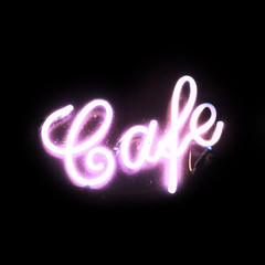 Bright pink glowing neon sign