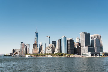 Fototapeta na wymiar New York City skyline with urban skyscrapers